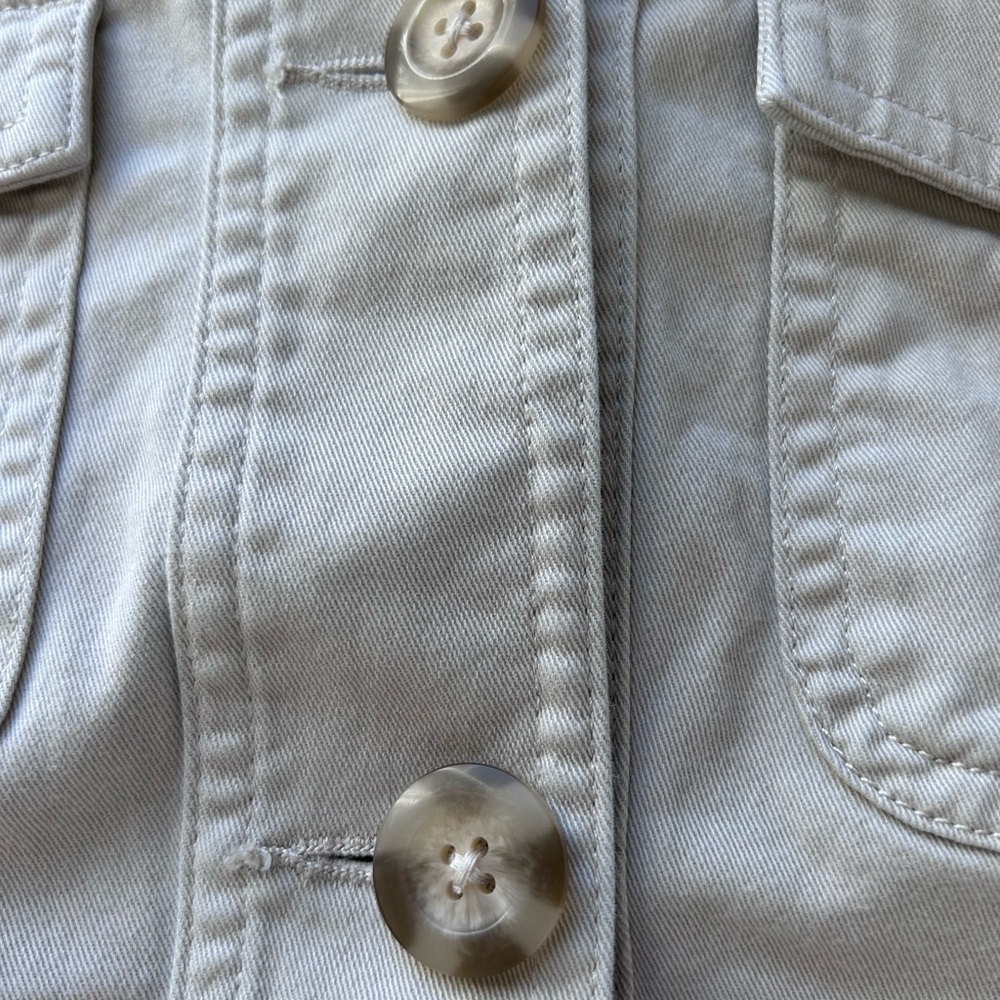 L.L.Bean tan cotton utility jacket. Preppy. Military inspired. EUC. Travel. Work - Picture 11 of 16
